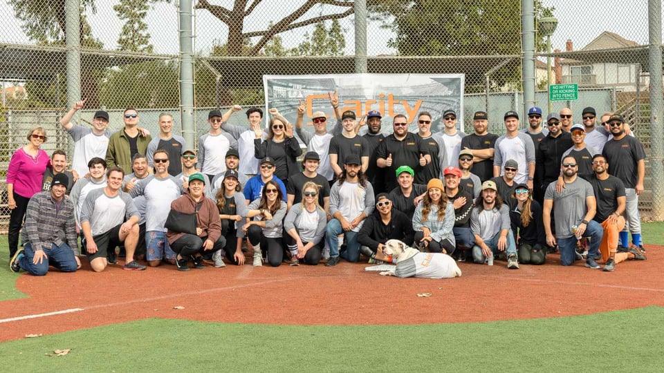 A team pic from the Clarity softball game