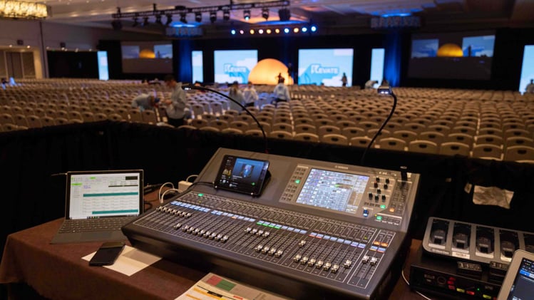 General Session ELevate Front Of House Sound Board